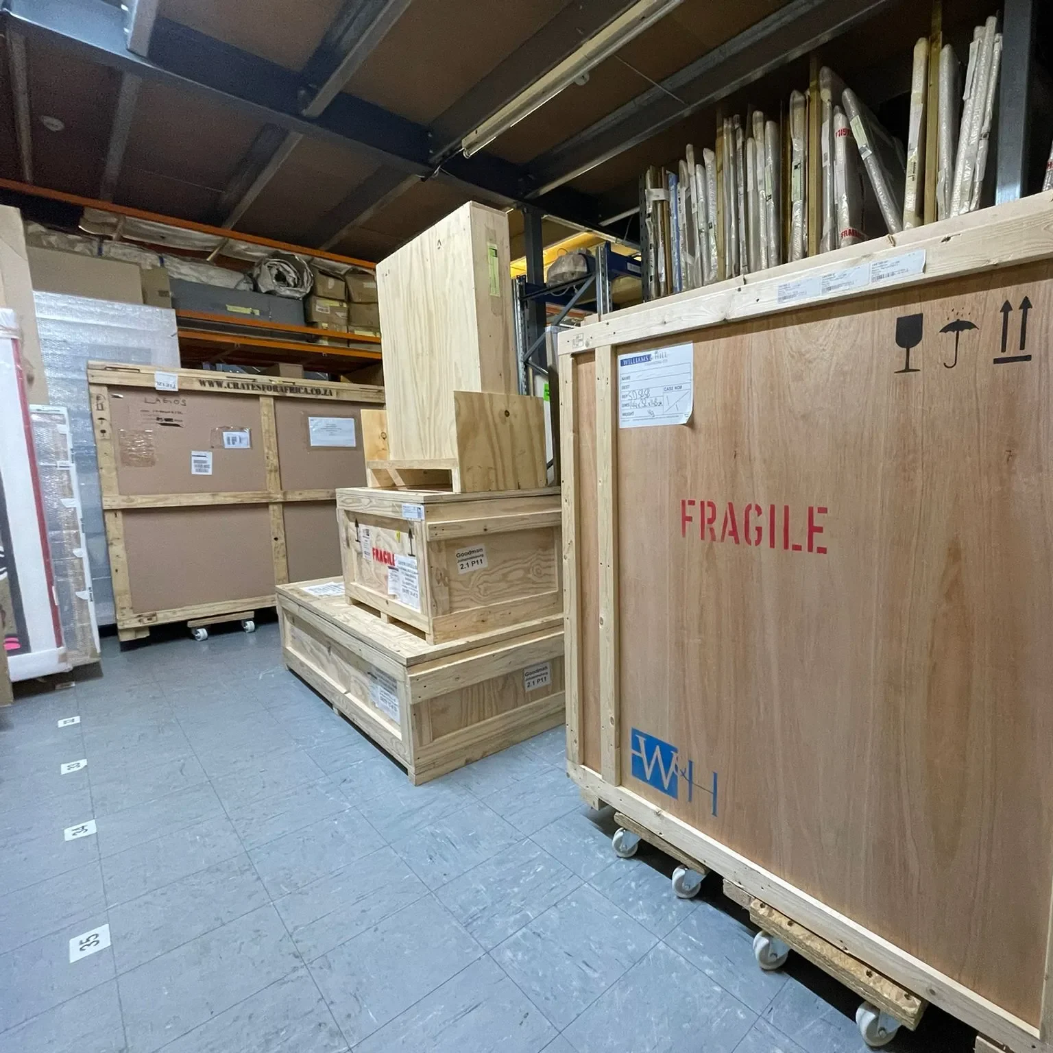 Artwork prepared for international shipping