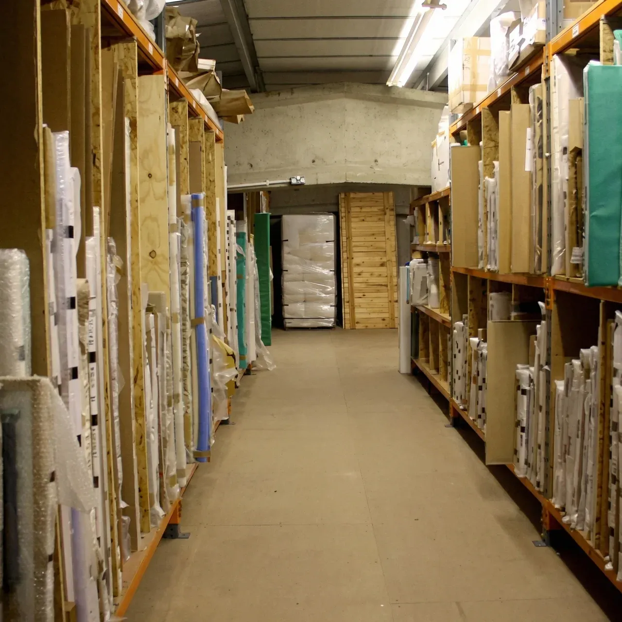 Secure bonded warehouse for artwork storage